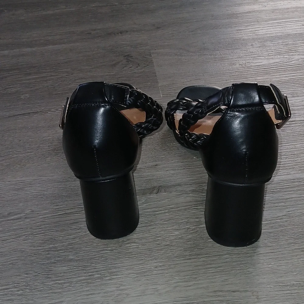 DV by  Dolce Vita Braided Strap Black Block Heel Sandals  Sz 11 NWOT - Picture 4 of 10